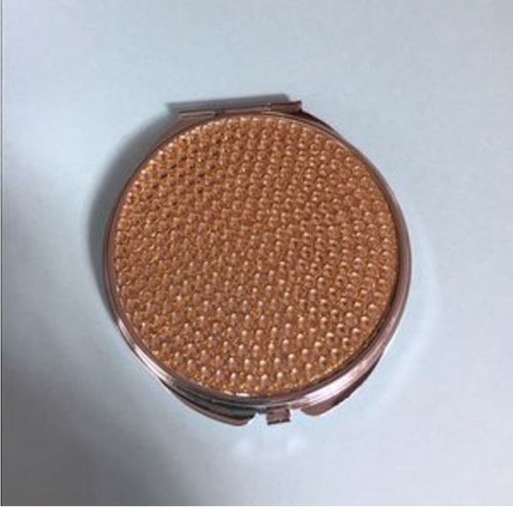 Four small compact makeup purse mirrors Red Glitter Diamond Crystals Hearts - Picture 8 of 16